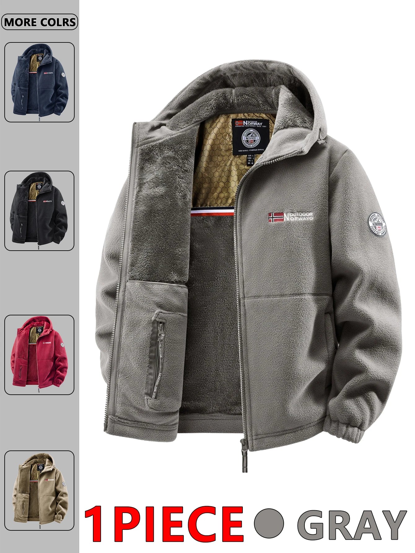 Men's Autumn and Winter Outdoor Hooded