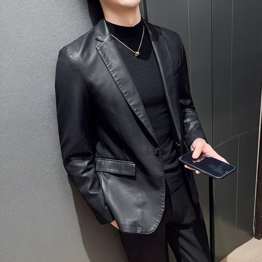 Business Fashion Men's Casual Leather Dress