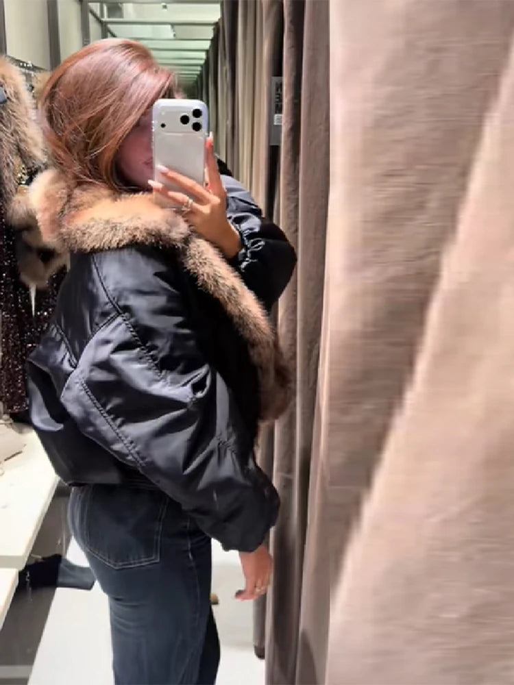 Winter Fashion Big Faux Fur Coat For Women