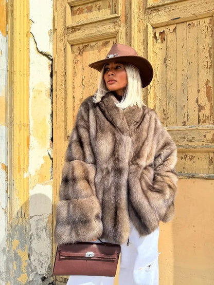 Women Fluffy Faux Fur Short Coat