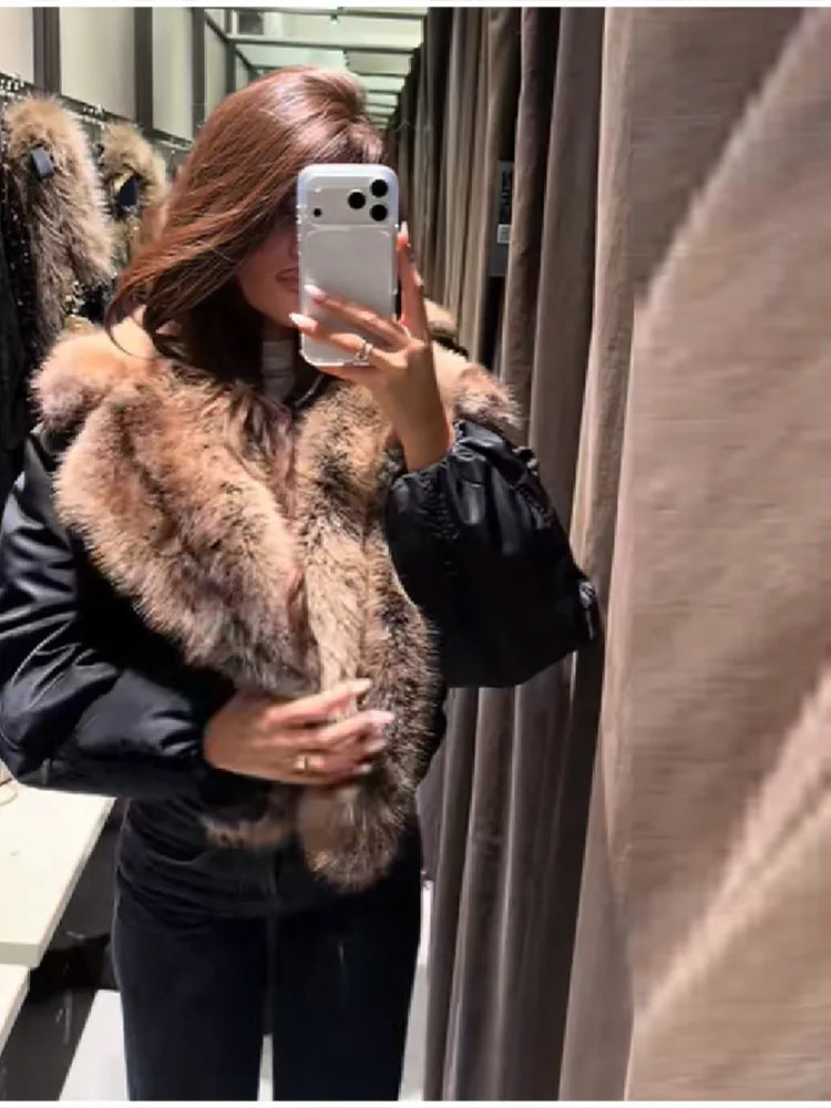 Winter Fashion Big Faux Fur Coat For Women