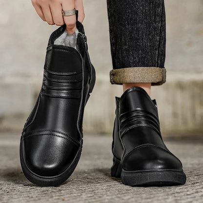 Fashion Men Leather Work & Safety Shoes