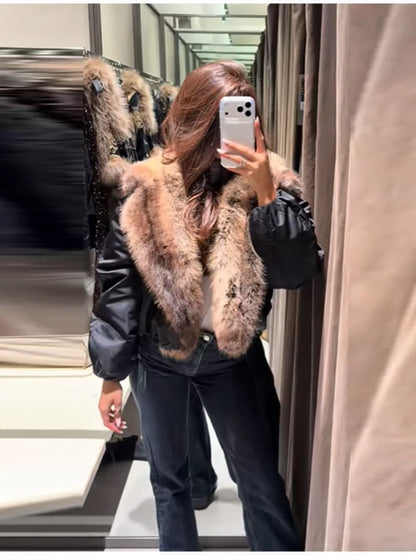 Winter Fashion Big Faux Fur Coat For Women