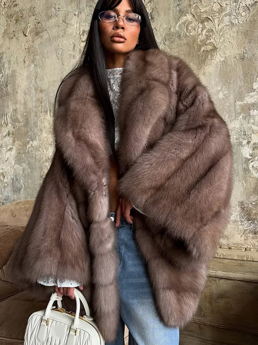 Women Fluffy Faux Fur Short Coat