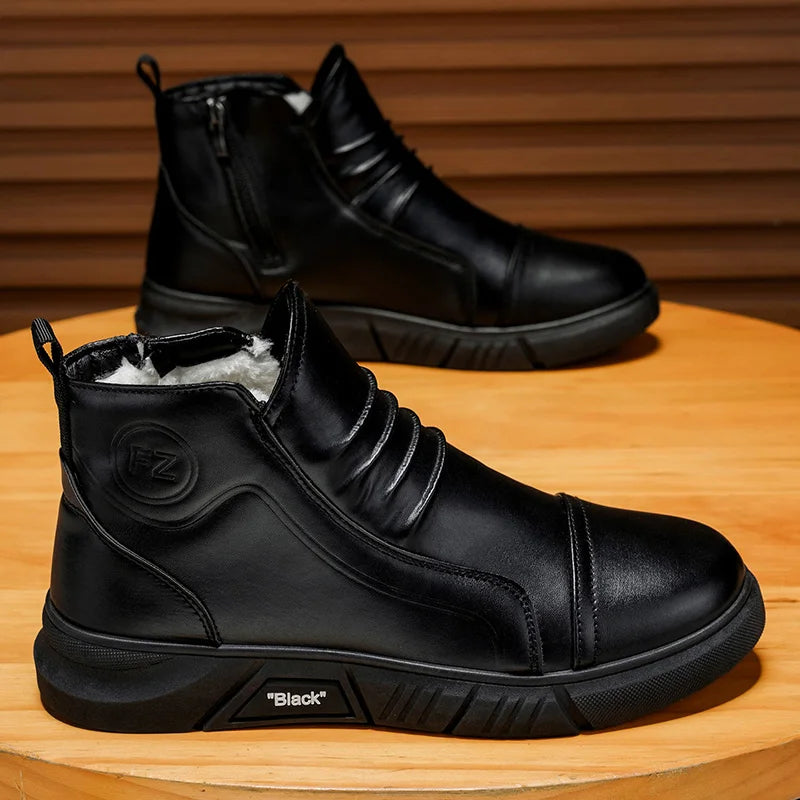 Fashion Men Leather Work & Safety Shoes