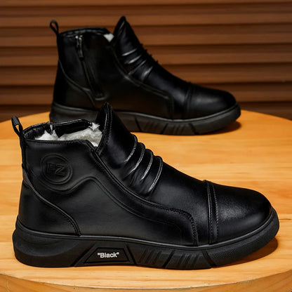 Fashion Men Leather Work & Safety Shoes
