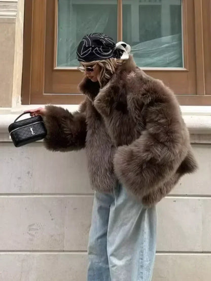 Women's Faux Fur Short Jacket