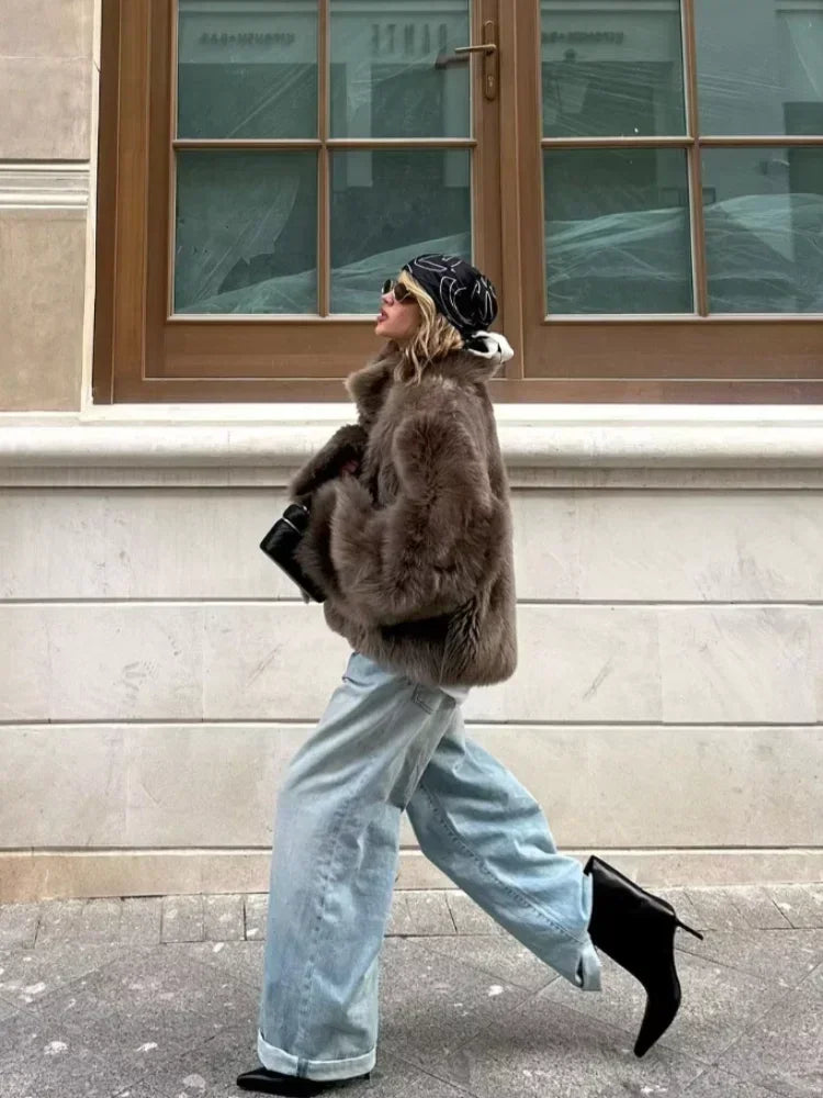 Women's Faux Fur Short Jacket