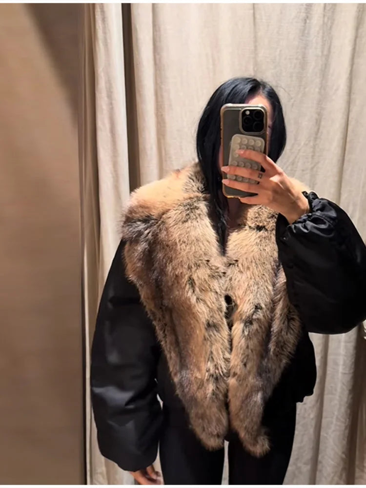 Winter Fashion Big Faux Fur Coat For Women