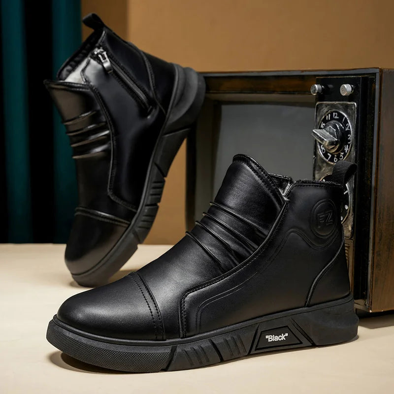 Fashion Men Leather Work & Safety Shoes