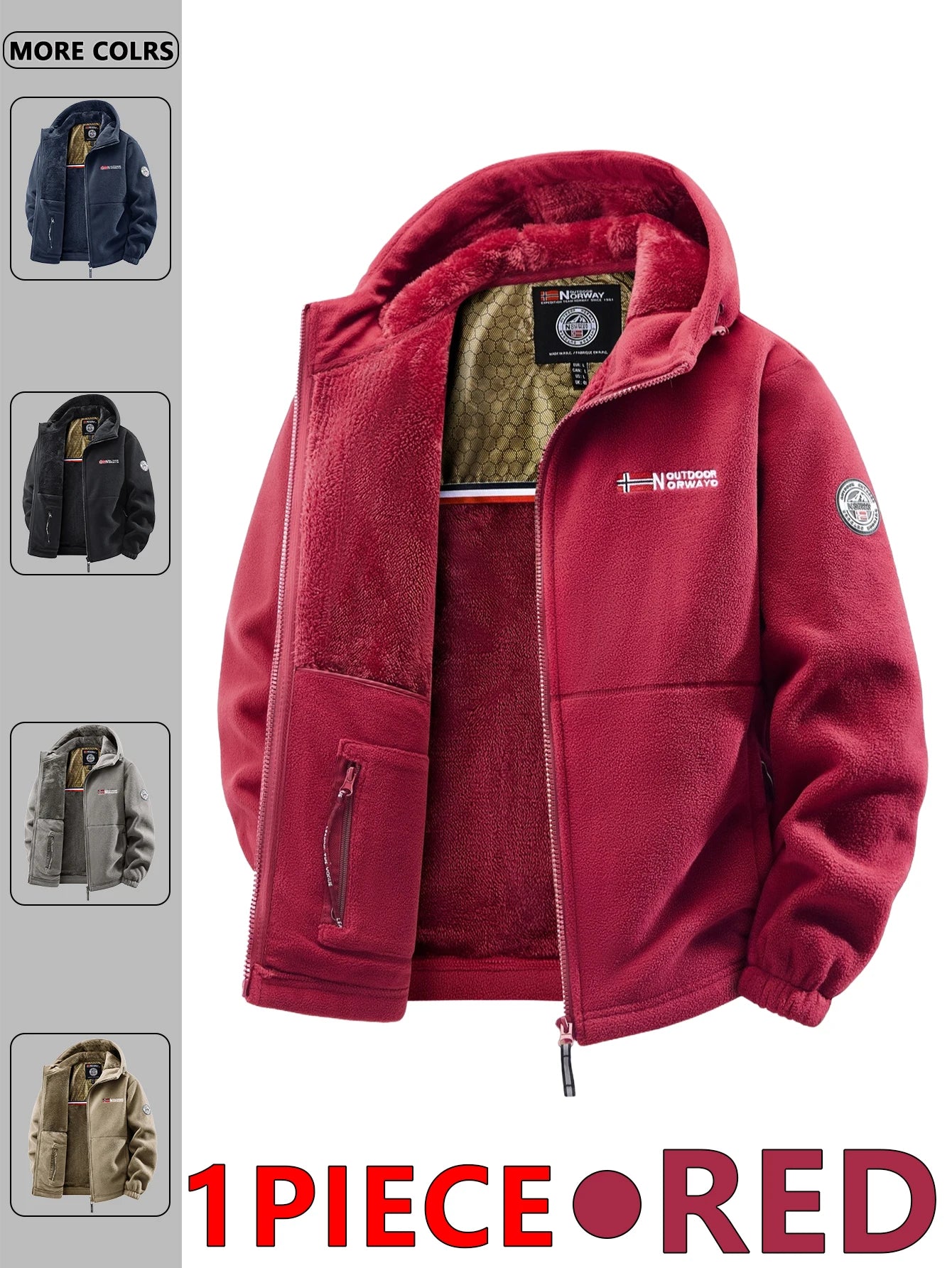 Men's Autumn and Winter Outdoor Hooded