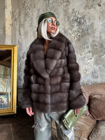 Women Fluffy Faux Fur Short Coat